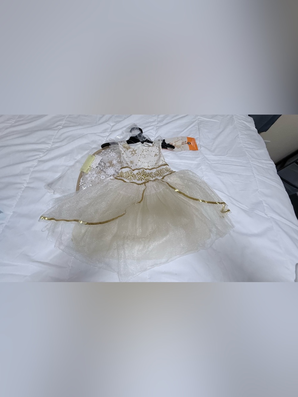 Sparkling Gold Princess Dress-Up Costume for Kids